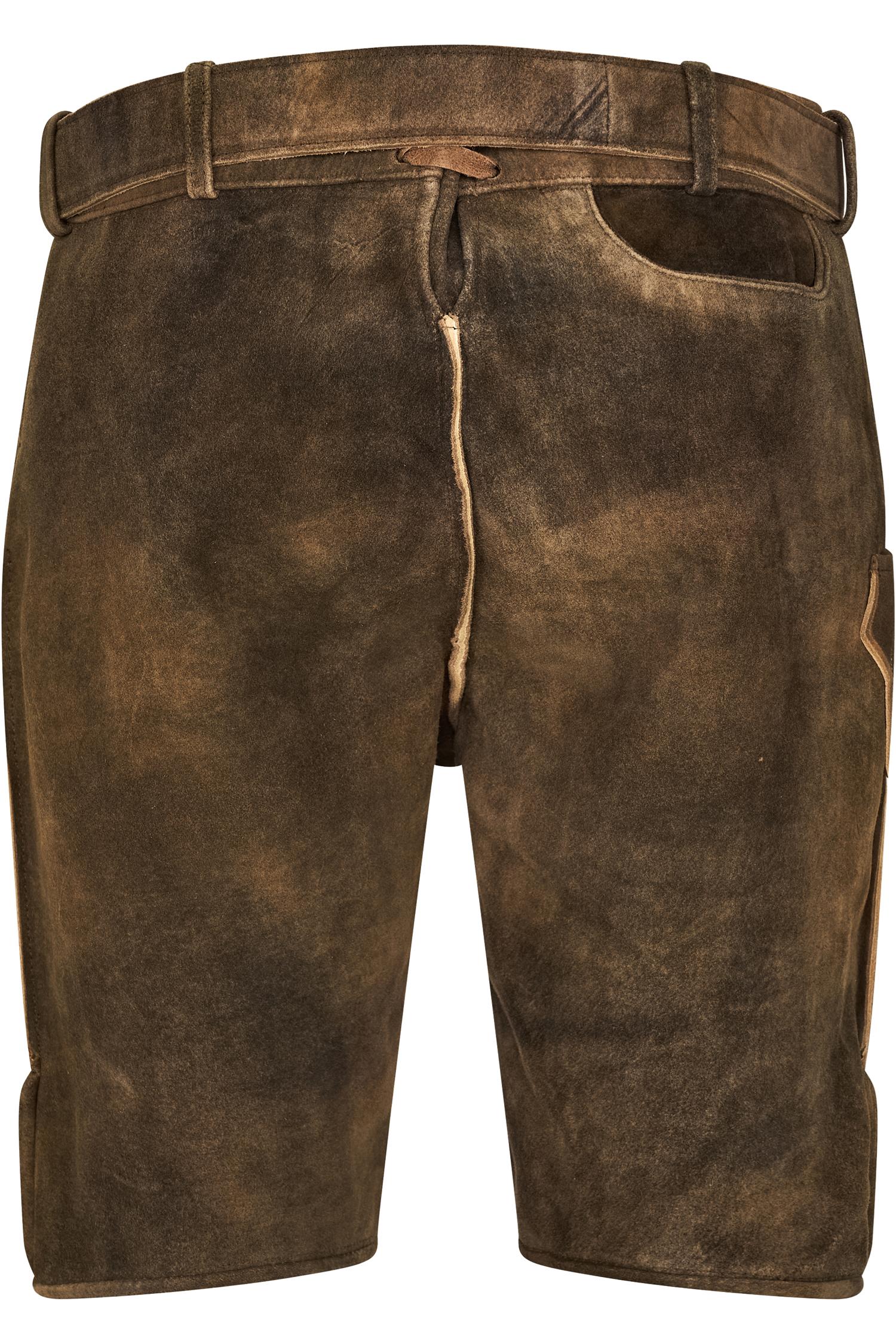 Nussbraune Lederhose Arno von Gweih & Silk